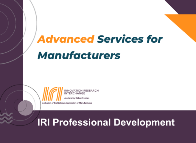 IRI Workshop: Advanced Services for Manufacturers