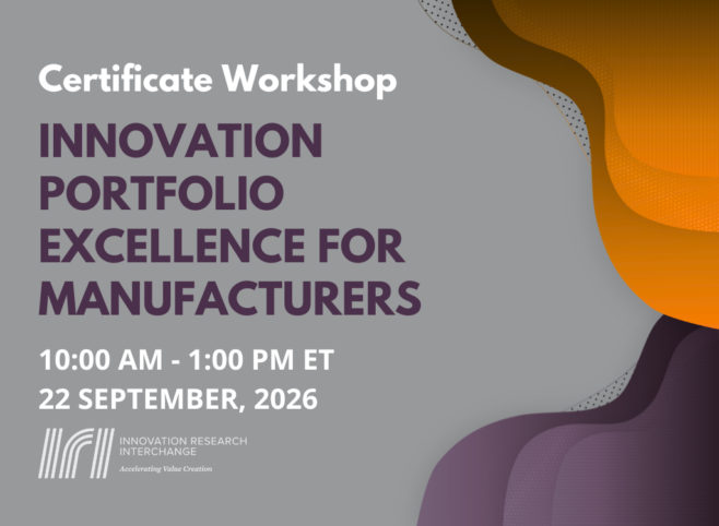 Certificate Workshop: Innovation Portfolio Excellence for Manufacturers 